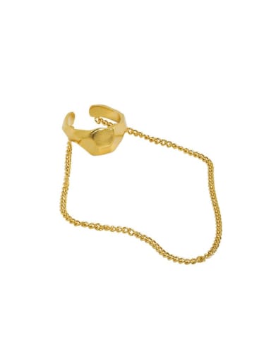 18K gold [single] 925 Sterling Silver Tassel Minimalist Threader Earring [Single]