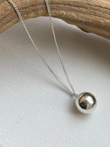 925 Sterling Silver  Smooth Bell Minimalist Necklace