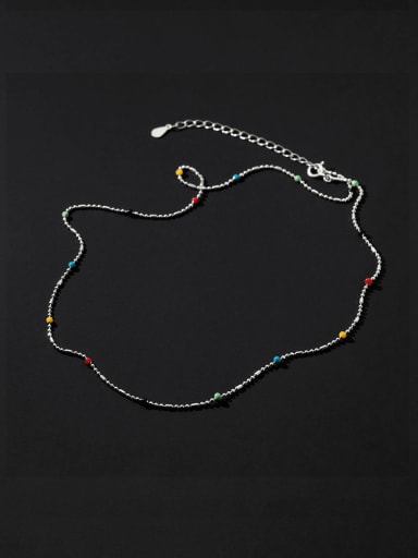 925 Sterling Silver Tila Bead Minimalist Necklace
