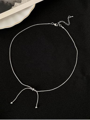 Titanium Bowknot Minimalist Choker Necklace