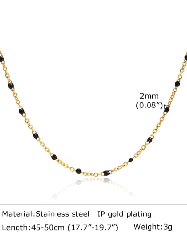 NC 1236GB Stainless steel MGB beads Geometric Minimalist Necklace