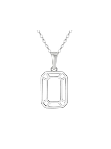 Platinum, weighing 2.0g 925 Sterling Silver Geometric Minimalist Necklace