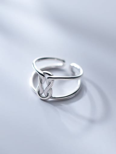 925 Sterling Silver Bowknot Minimalist Stackable Ring