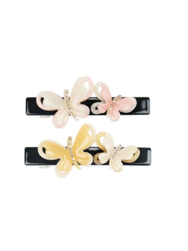 custom Cellulose Acetate Trend Butterfly Alloy Hair Barrette