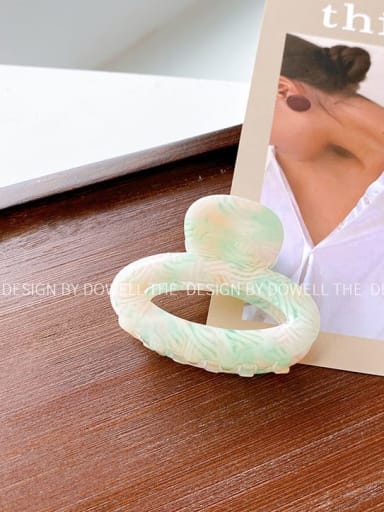 Green stripe small size (6cm) Cellulose Acetate Minimalist Geometric Alloy Jaw Hair Claw