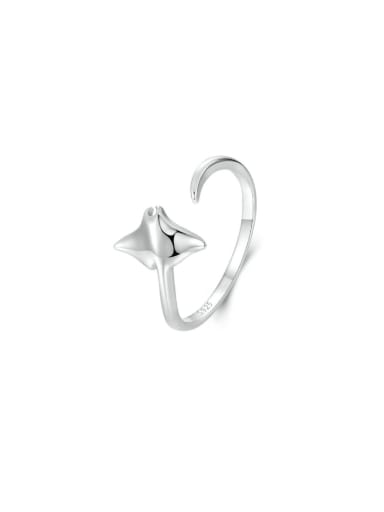 925 Sterling Silver Fish Minimalist Band Ring