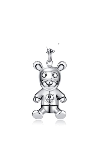 Stainless steel Bear Hip Hop Necklace