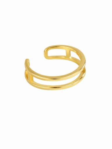 Brass Geometric Minimalist Stackable Ring
