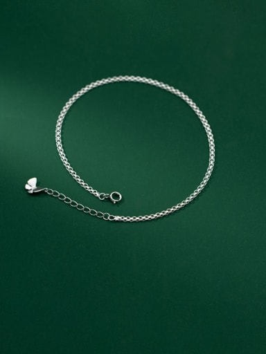 925 Sterling Silver Hollow Irregular Minimalist Link Bracelet