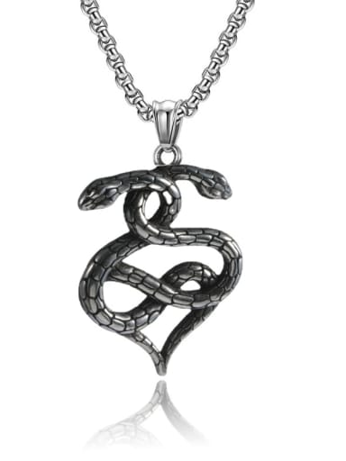 Titanium Steel Snake Snake Hip Hop Necklace