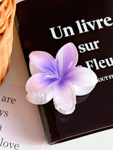 Trend Flower Alloy Resin Multi Color Jaw Hair Claw