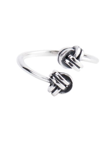 925 Sterling Silver Vintage Knot Band Ring