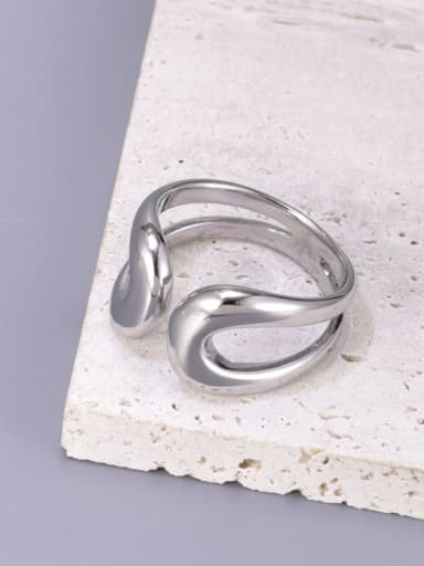 Steel Titanium Steel Geometric Minimalist Band Ring