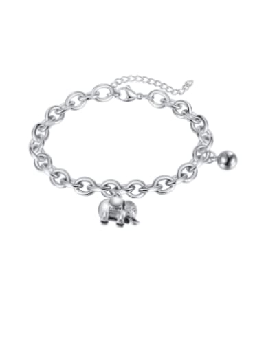 custom Titanium Steel Elephant Vintage Link Bracelet