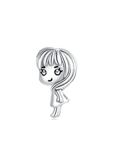925 Sterling Silver Cute Girl Pendant