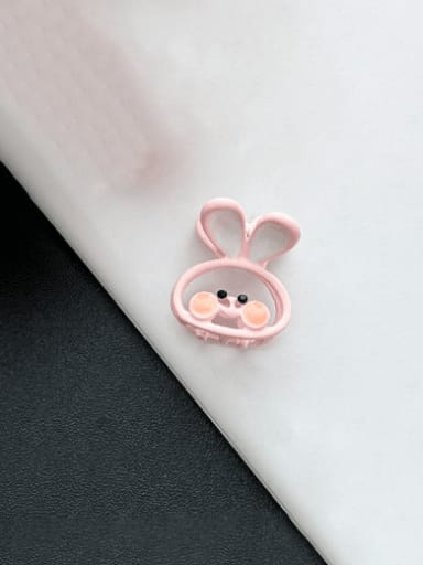 Pink rabbit 1.8cm*2.4cm Cute Rabbit Alloy Resin Multi Color Jaw Hair Claw