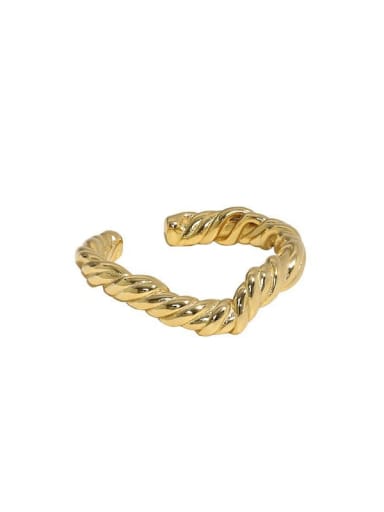 18K gold ? adjustable size 14 ? 925 Sterling Silver Geometric Vintage Band Ring
