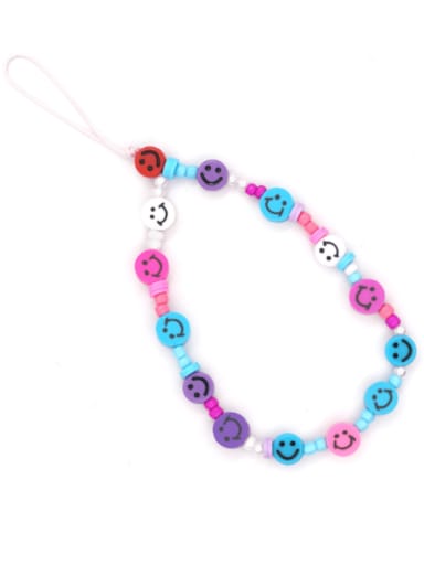 custom Multi Color Polymer Clay Smiley Bohemia Mobile Phone Accessories