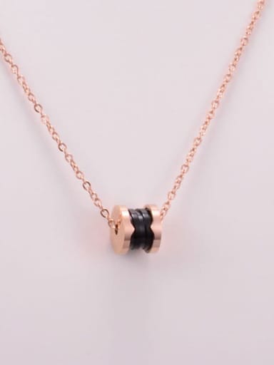 Titanium Black Ceramic Round Minimalist Choker Necklace