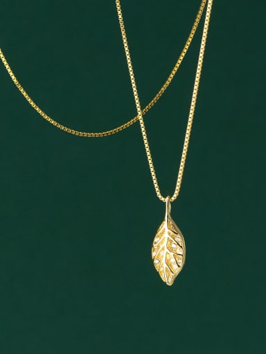 custom 925 Sterling Silver Cubic Zirconia Leaf Minimalist Necklace