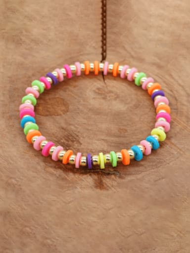 Multi Color Polymer Clay  Bohemia Handmade Beaded Bracelet
