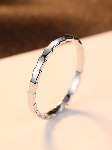 925 Sterling Silver  Smooth Irregular Minimalist Band Ring