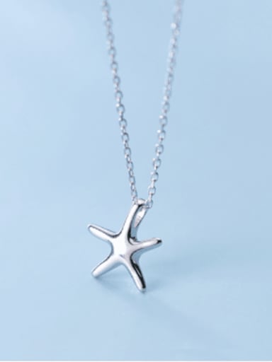 925 Sterling Silver Sea Star Minimalist Necklace