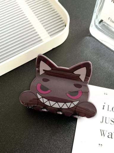 Coffee colored cat 6.7cm Acrylic Trend Icon Alloy Jaw Hair Claw