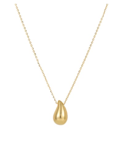NS1087 [Gold] 925 Sterling Silver Water Drop Minimalist Necklace