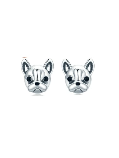 custom 925 Sterling Silver Dog Cute Stud Earring