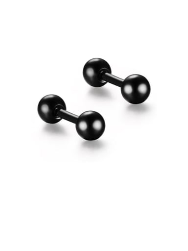 black Stainless steel Geometric Minimalist Stud Earring