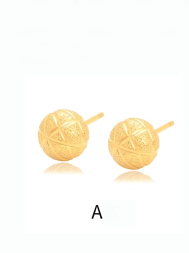 Section a Alloy Round  Ball Minimalist Stud Earring