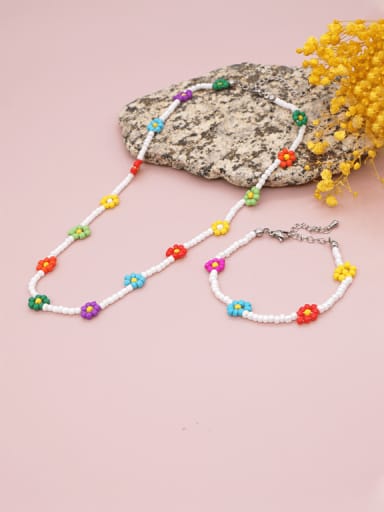 Miyuki Millet Bead Multi Color Flower Bohemia Handmade Beaded  Bracelet