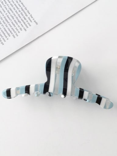 Blue stripe 11.6cm Alloy Cellulose Acetate Vintage Geometric  Jaw Hair Claw