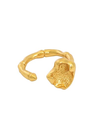 South Korea 18K gold [11 adjustable] 925 Sterling Silver Irregular Minimalist Band Ring