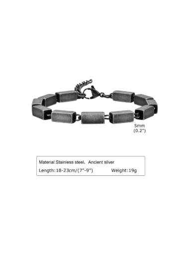 BR 1768 Stainless steel Irregular Hip Hop Bracelet