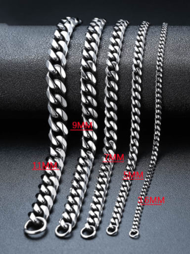 Titanium Steel Geometric Vintage Link Bracelet