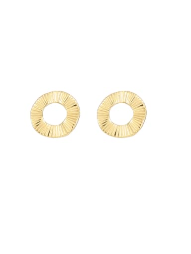 ES2598 [Gold] 925 Sterling Silver Geometric Minimalist Stud Earring