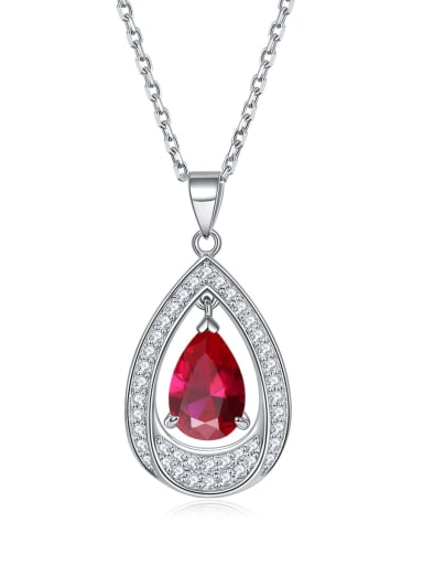 925 Sterling Silver Birthstone Water Drop Dainty Necklace