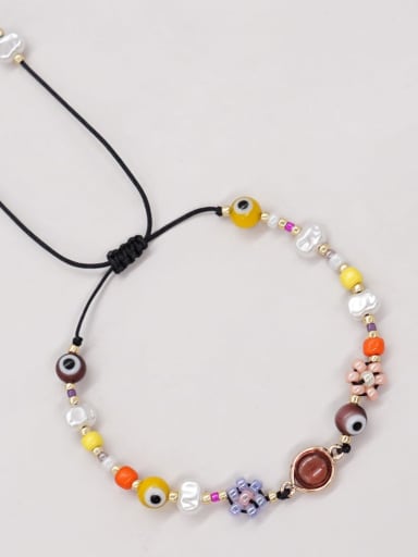 QT B220050D Multi Color Enamel Heart Bohemia Handmade Beaded Bracelet