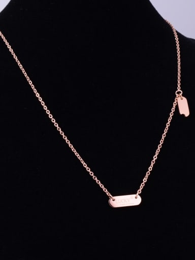 Titanium Alphabet lucky pendant Necklace