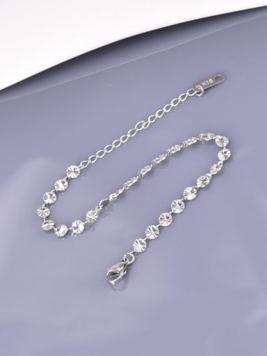 Y12 steel Feet Chain Titanium Steel Flower Minimalist Bracelet