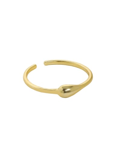 18K gold [13 adjustable] 925 Sterling Silver Heart Minimalist Band Ring