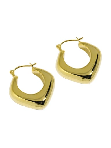 18K Gold 925 Sterling Silver Geometric Trend Stud Earring