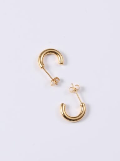 Gold (outer diameter 1.4, thick 0.3) Stainless steel Geometric Minimalist Stud Earring