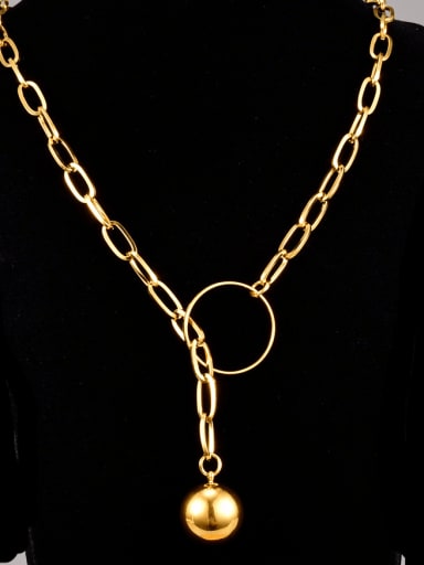 Titanium Steel Tassel Vintage Hollow Chain Tassel Necklace