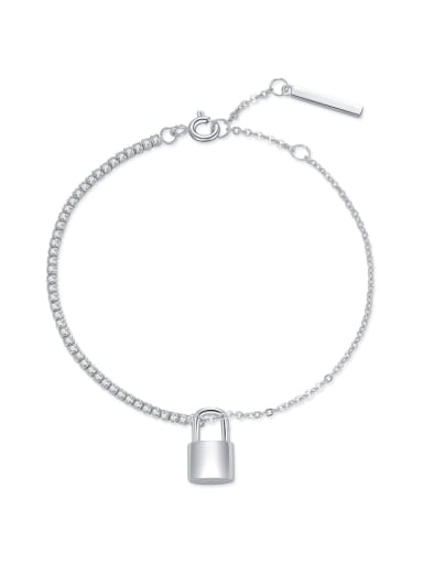 925 Sterling Silver Locket Minimalist Link Bracelet