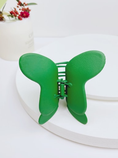 Tender green Alloy Enamel Vintage Butterfly  Jaw Hair Claw