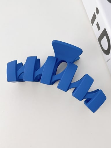 Klein Blue Wave 10.5cm Alloy Resin Trend Geometric Jaw Hair Claw