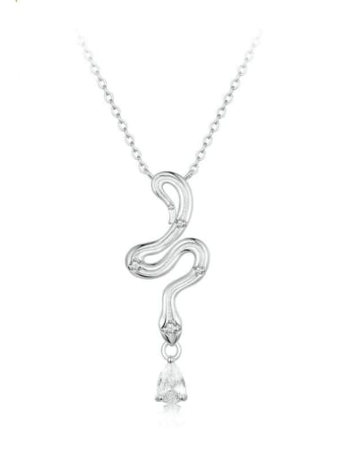 custom 925 Sterling Silver Snake Minimalist Necklace